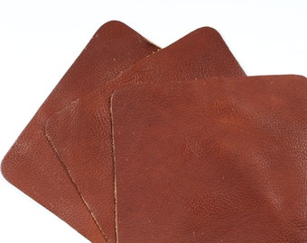 Diaz Brown Scrap Leather Craft Remnant 6" x 6" TD120