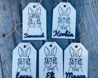 Easter basket name tags, Easter, basket tags, Easter bunny, personalized gifts, keepsakes, Rae Dunn decor