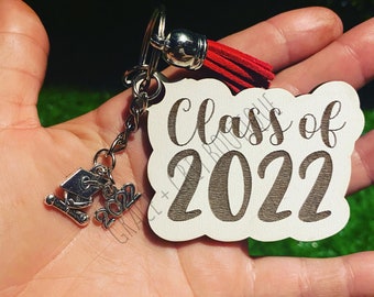 Class Of 2022 keychain with charms and tassel FREE SHIPPING 24 hour Turnaround Time