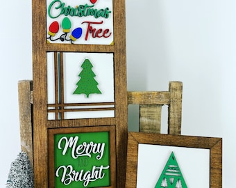 Christmas Leaning ladder, home decor, Rae Dunn displays, gift for mom, Christmas, Xmas, Santa, hutch displays, holiday decor