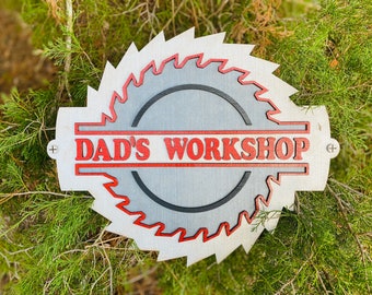 Dads workshop sign, wall decor, garage decor, Father’s Day, gift for dad, gift for grandpa, grandparents day, best dad, #1 dad, man cave