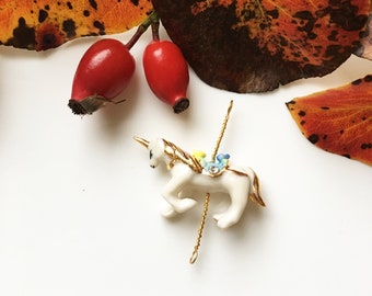 Merry Go Round Unicorn Necklace/ Unicorn Pendant