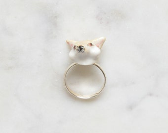 Fox Ring/ Fox Jewellery/ Fox Head Ring/ Animal Head Ring/ Ring/ Cute Ring/ Adjustable ring