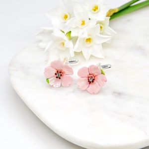 Porcelain Pink Cherry Blossom Cufflinks/ Flower Cufflinks/ Groom Gift / Best Man Gift / Groom Gift/ Floral Cufflinks