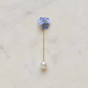 Porcelain Forget me not Pin Brooch/Wedding Brooch/ Blue Flower Brooch/ Lapel Pin Boutonniere/ Groomsmen Gift/Best Man Pin/ Flower Pin Brooch zdjęcie 4