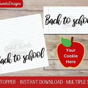 Back to School Cookie Bag Topper / Teacher Appreciation / School / Printable Treat Bag Toppers / Paper / Instant Download