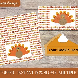 Gobble Gobble Turkey Thanksgiving Cookie Bag Topper / Thanksgiving / Printable Treat Bag Toppers / Turkey / Fall / Instant Download