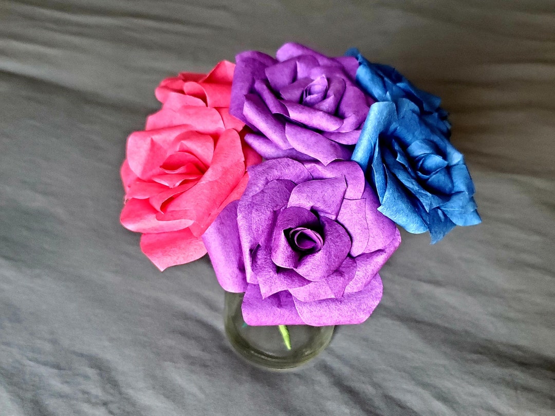 Bi Pride Roses Bi Pride Flowers Bisexual Pride Decoration Etsy