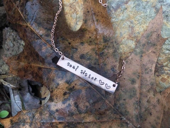 Soul Sister Necklace Soul Sisters Bar Necklace Soul Sister