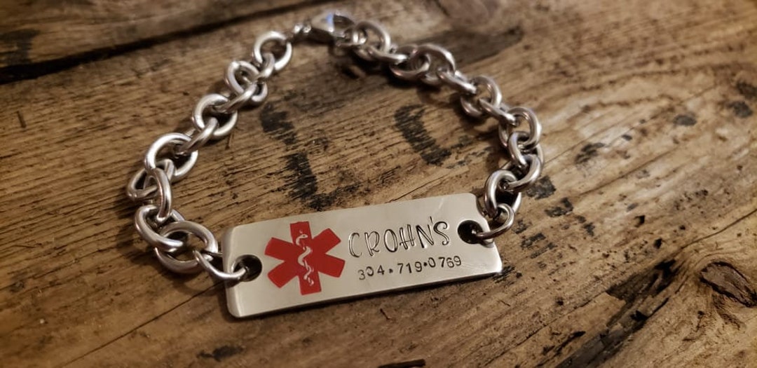 Medical ID Bracelet / Medical Disease Awareness Bracelet / Life Alert