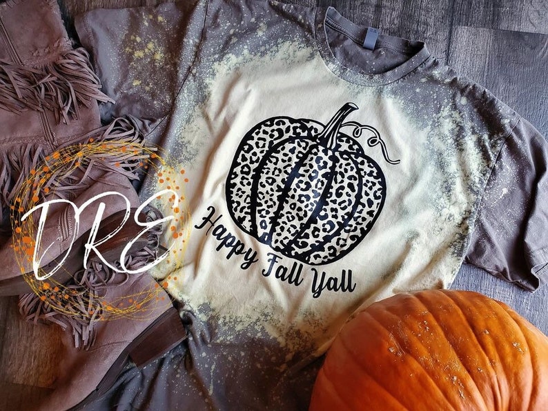 Happy Fall Yall Shirt / Leopard Fall Shirt / Leopard Print | Etsy