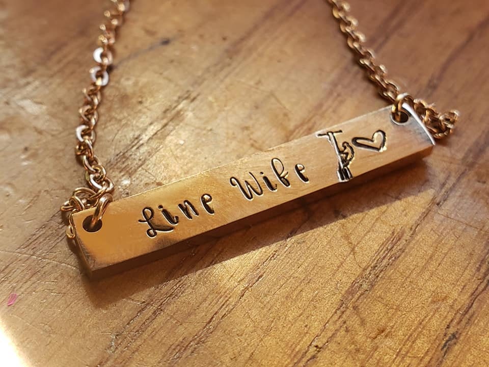 Line Wife Bar Necklace / Lineman Wife 