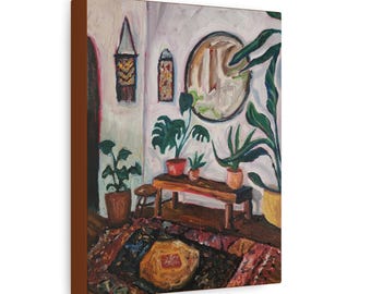 Indoor Plant Still Life Matte Canvas