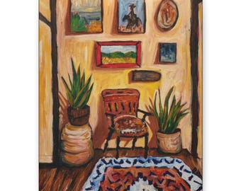 Cozy Boho Entryway Painting Matte Canvas