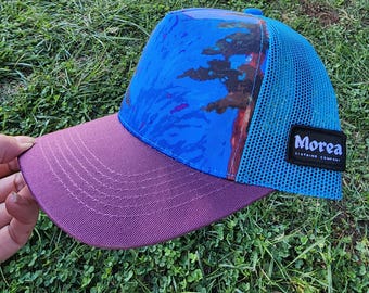 Illustrated Mountain Trucker Hat, Nature Art