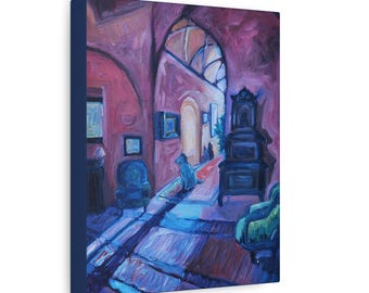 Sunlit Arched Interior Matte Canvas