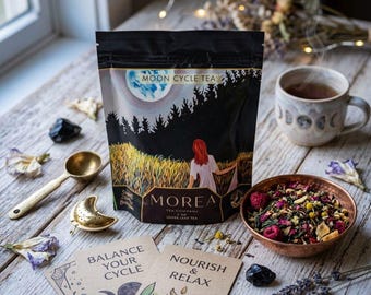 Organic Moon Cycle Tea for Menstrual Support, Hormone Balance, Period Cramp Relief