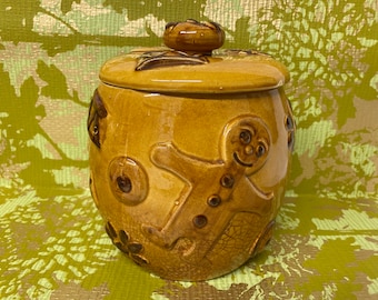 Retro MCM Gingerbread Man Cookie Jar Made in Japan