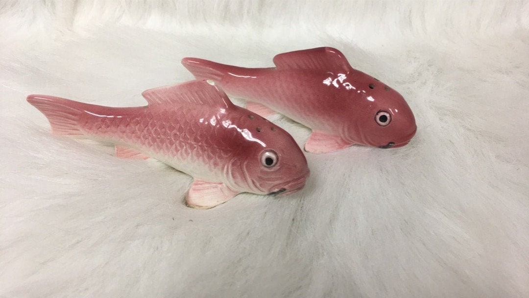 Vintage Koi Fish Salt & Pepper Shaker Made in Japan Etsy