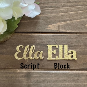 Custom Glitter Name or Word Confetti: Personalized Shower and Birthday Party Decorations, 25 ct