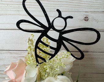 Glitter Bee Centerpiece Stick: Bumblebee Baby Shower Decor