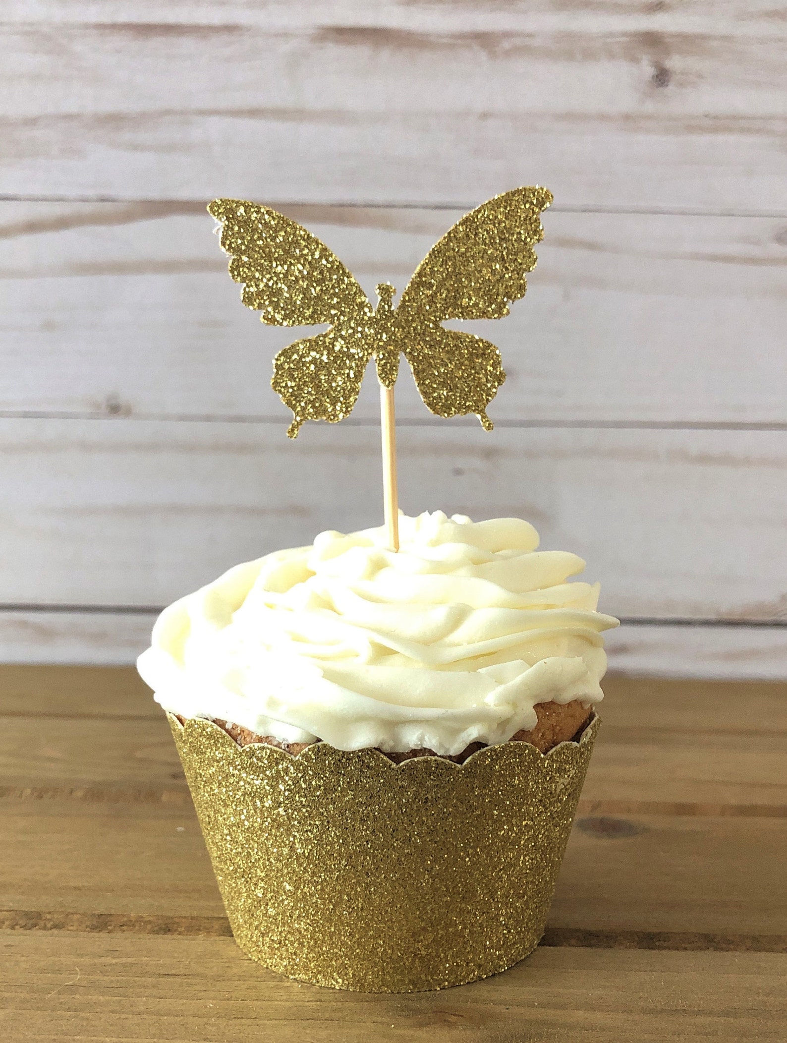 Glitter Butterfly Cupcake Toppers Butterfly Cake Butterfly Etsy
