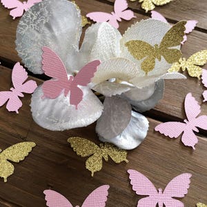 Pink and Gold Butterfly Confetti, Pink Butterfly, baby shower confetti, Bridal Shower, butterfly decoration, Butterfly Party, Pink and gold