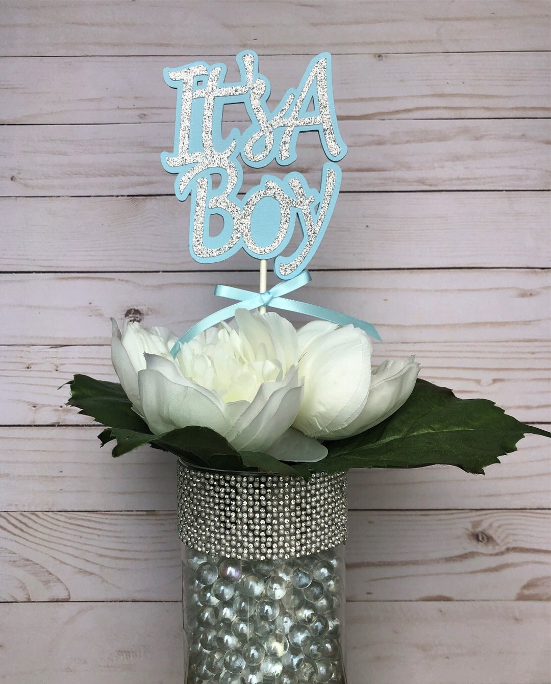 It's a Boy Centerpiece, It's a Boy Cake Topper, Baby Shower Decorations
