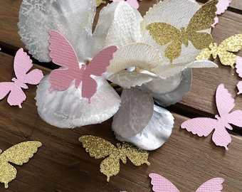 Butterfly Confetti for Birthday Party - Baby Shower - Bridal - First Birthday Decor - Set of 80
