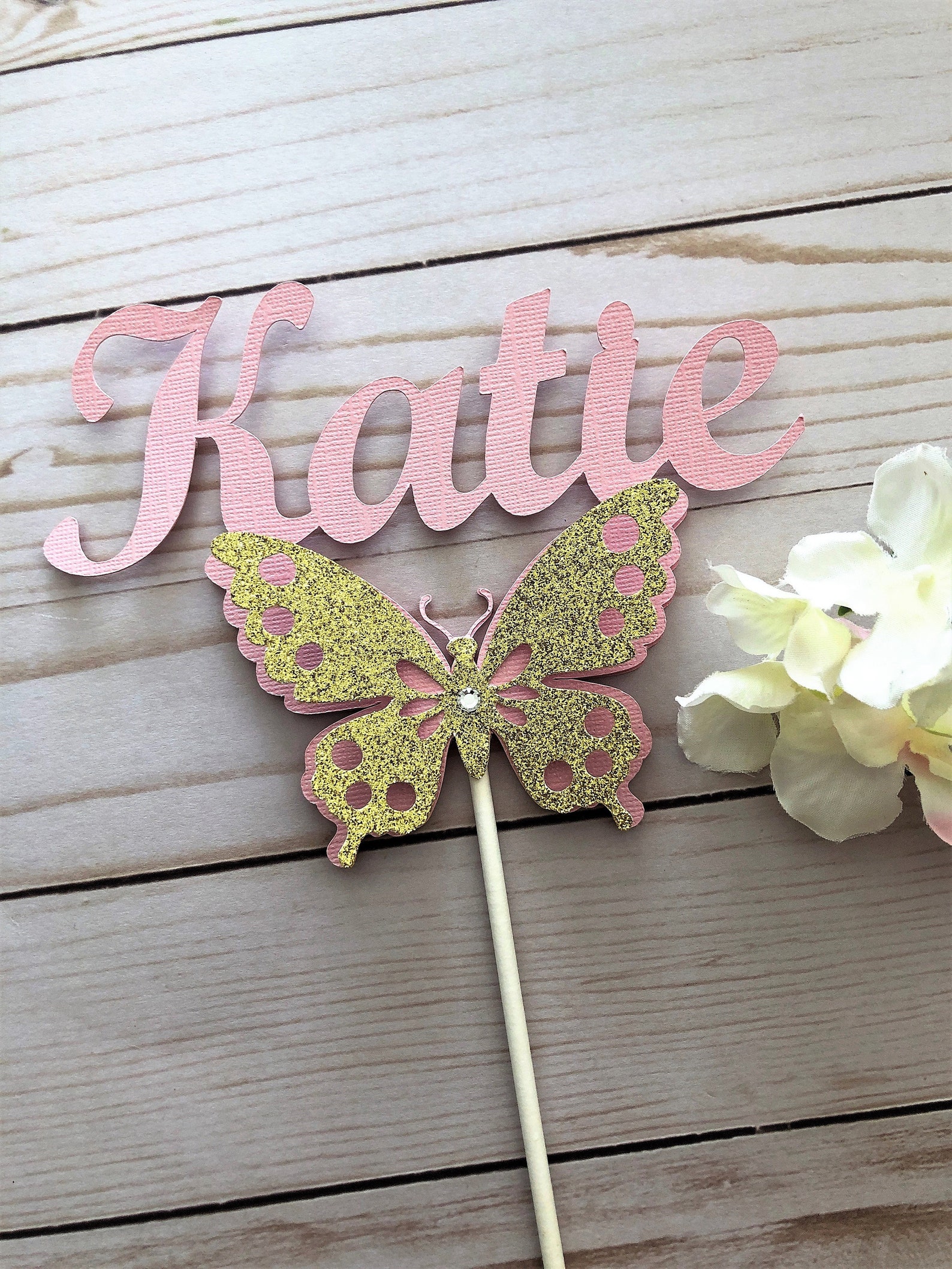 Glitter Butterfly Cupcake Toppers Butterfly Cake Butterfly Etsy