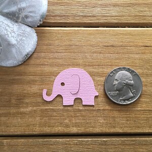 Pink and Gray Elephant Confetti, Elephant, die cut, elephant baby shower confetti, It's a Girl, elephant decoration, girl baby shower image 4