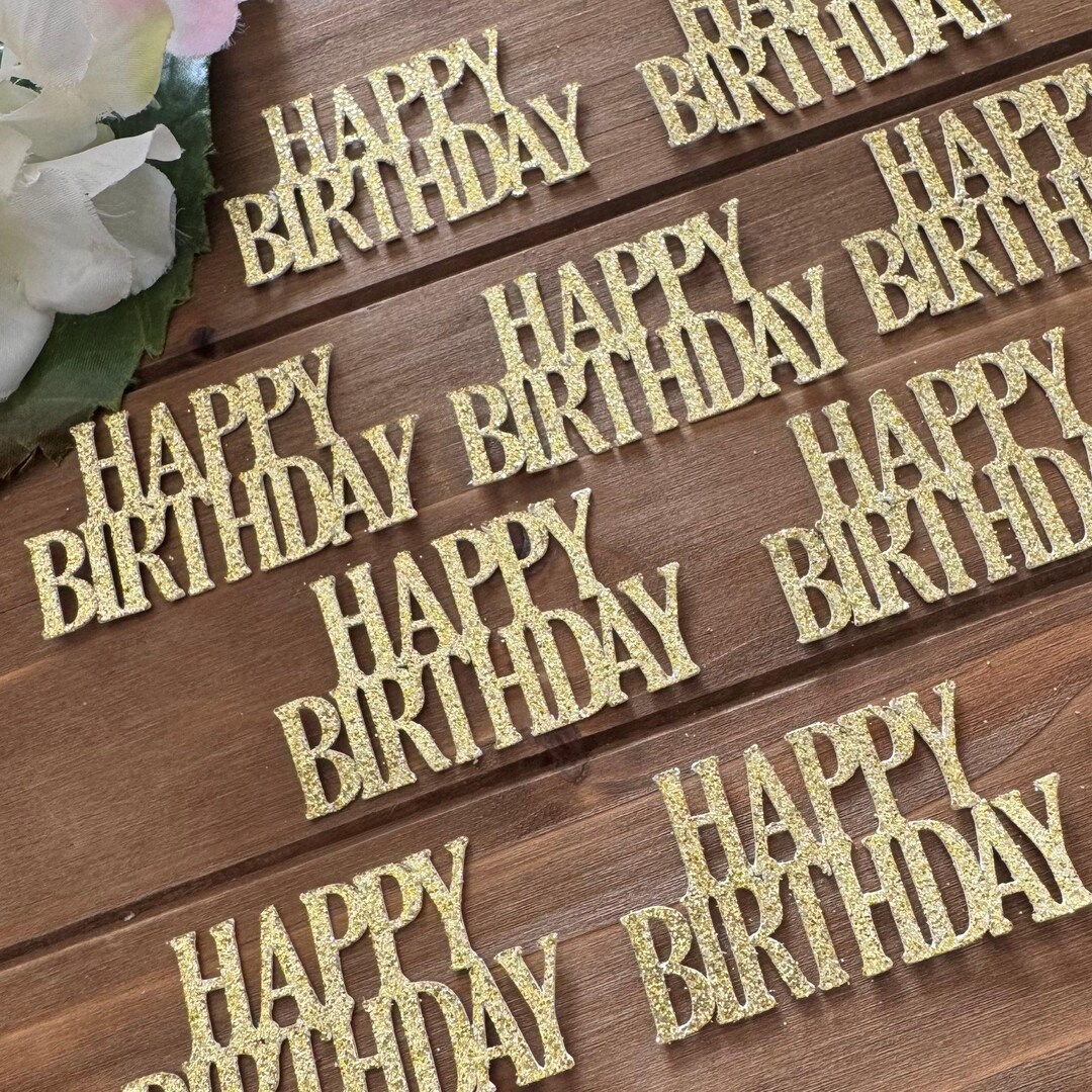 Glitter Happy Birthday Confetti – Party and Table Decorations (20 Ct ...