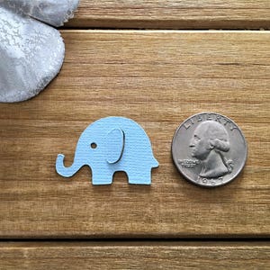 Blue and Gray Elephant Confetti, Elephant die cut, It's a Boy, elephant decoration, elephant baby shower, baby shower confetti, boy image 3