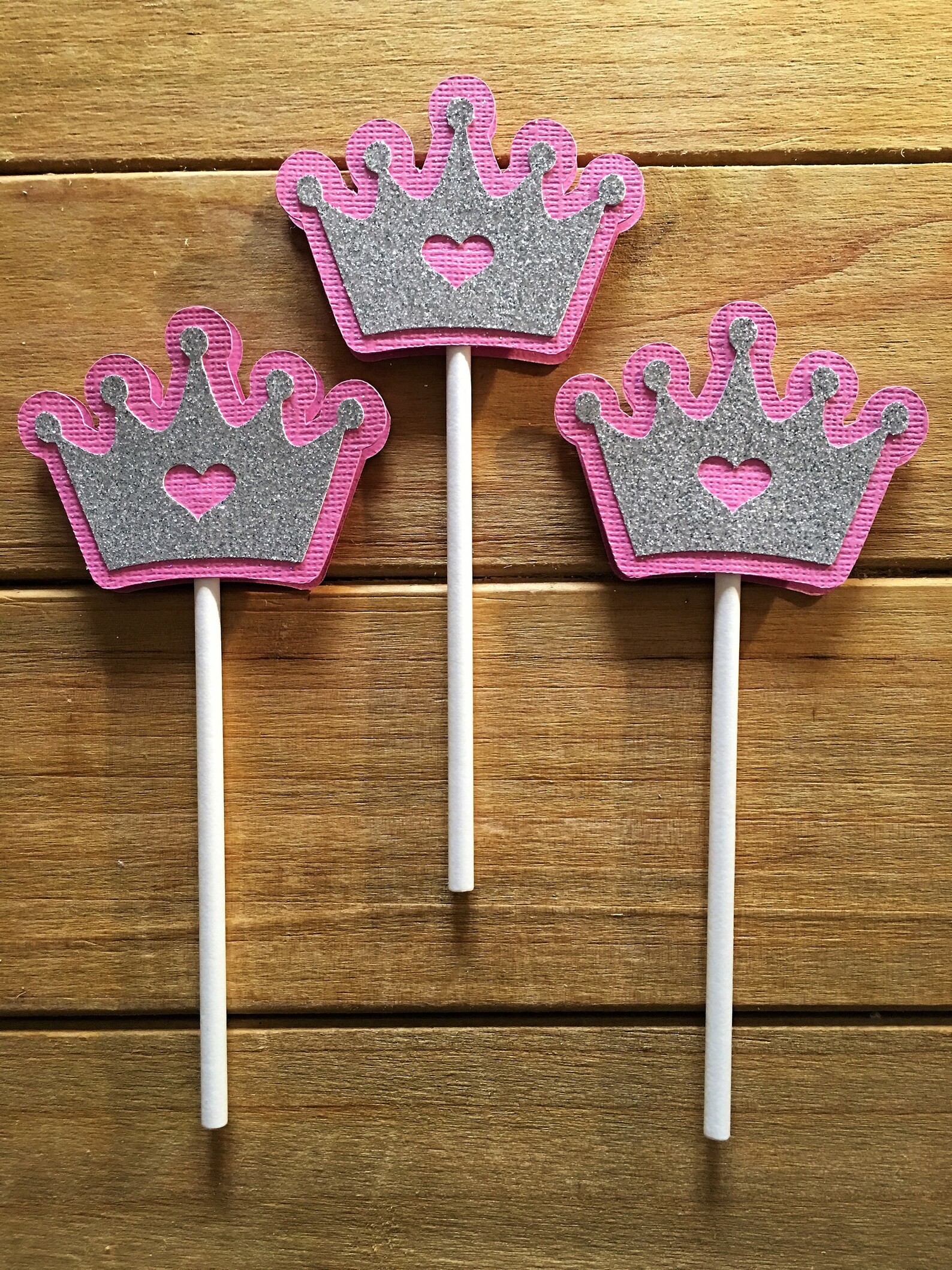 12 Princess Crown Cupcake Toppers Crown Cake Topper Princess Etsy