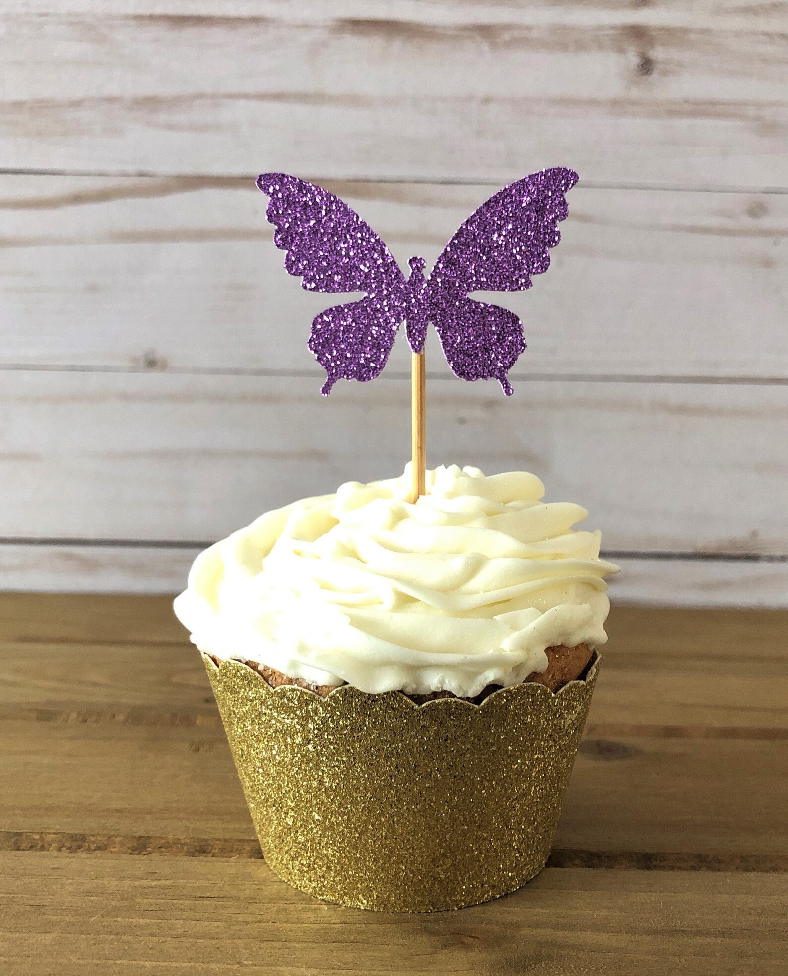 Glitter Butterfly Cupcake Toppers Butterfly Cake Butterfly Etsy