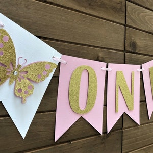Custom Butterfly Banner, Butterfly Birthday, Butterfly 1st Birthday, Butterfly party, Butterfly Baby Shower, Highchair Banner, One Banner