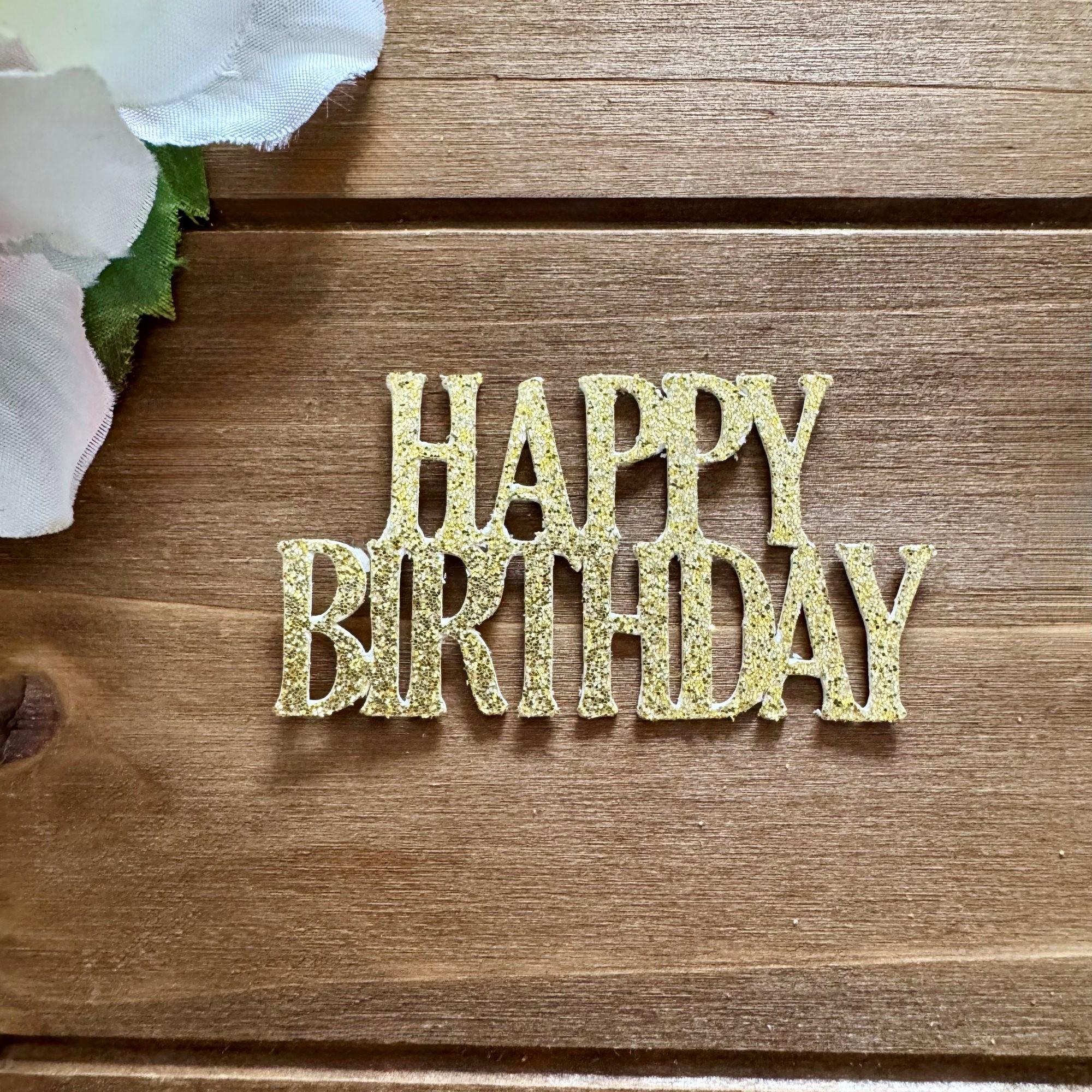 Glitter Happy Birthday Confetti – Party and Table Decorations (20 Ct ...