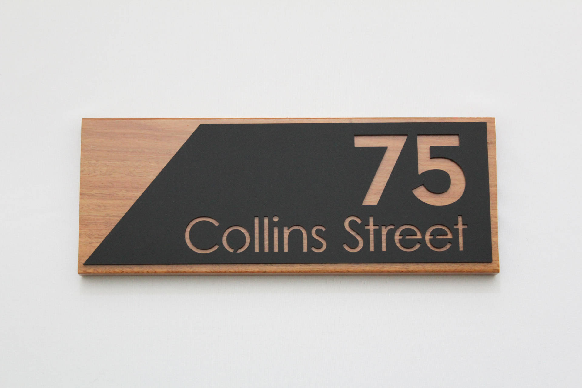 Custom house numbers / address sign made from Hardwood and Etsy