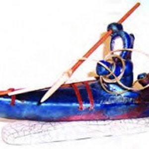 エスキモーアート　カヤック Eskimo in Kayaks - Etsy Canada
