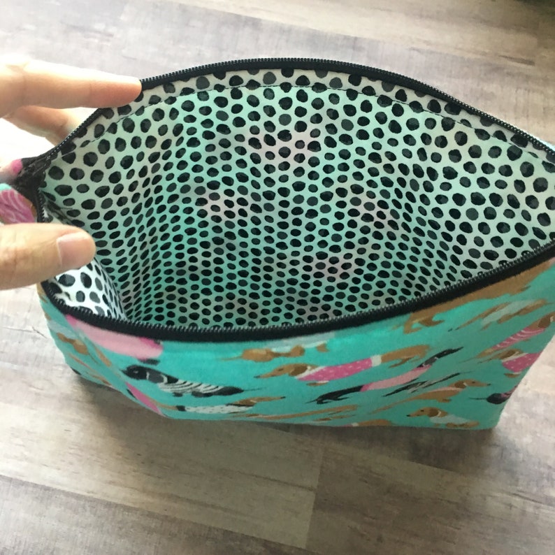 Dachshund Wiener Dog Handmade Zipper Pouch