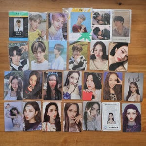 Cartes photo officielles aespa TXT Enhypen TWS Red Velvet - Taehyun, Beomgyu, Jake, Joy, Wendy, Karina, Giselle Rare POB