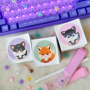 Diciassette adesivi realizzati dai fan / Wonwoo (RenardJeon), Mingyu (WolfKim), Vernon (TuxedoChwe) / SVT K-pop Fanart