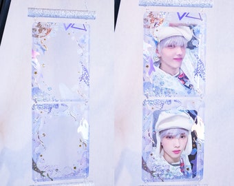Scroll decorated toploaders photocard holder hologram kpop photocard decoration