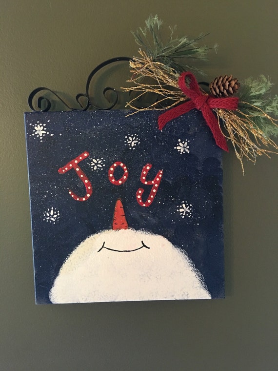 Snowman Painting | Etsy