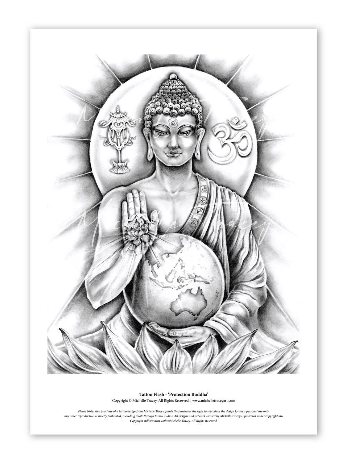 BUDDHA TATTOO FLASH 'protection Buddha' Om Symbol - Etsy BUDDHA TATTOO FLASH 'protection Buddha' Om Symbol - Etsy