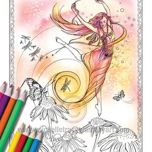 Spirit & Fantasy Coloring Book Coloring Book for Adults Fairy Coloring Pages Mermaid Coloring Pages Butterfly Coloring Pages PDF image 5