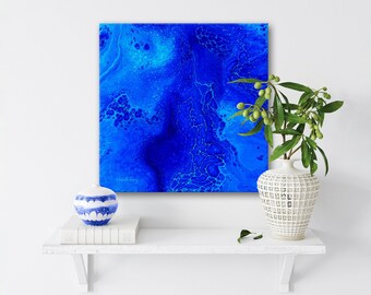 ORIGINAL ABSTRACT PAINTING "Oceans Divine Light" | Canvas Painting | Acrylic Abstract Painting | Beach Abstract Wall Art | Fluid Art
