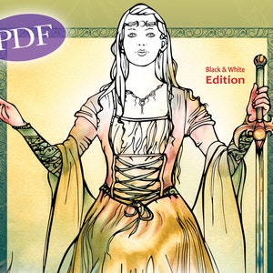 Spirit & Fantasy Coloring Book - Coloring Book for Adults | Fairy Coloring Pages | Mermaid Coloring Pages | Butterfly Coloring Pages | PDF