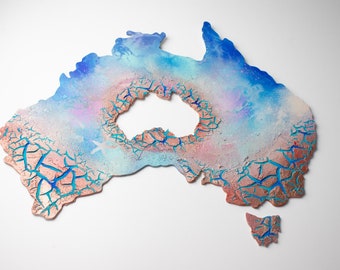 Australian Wall Decor "Aussie Spirit" Copper | Australian Art | Beach Decor Australia | Ocean Art | Australian Gift