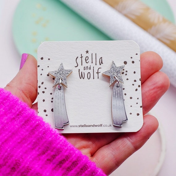 Shooting shop star earrings